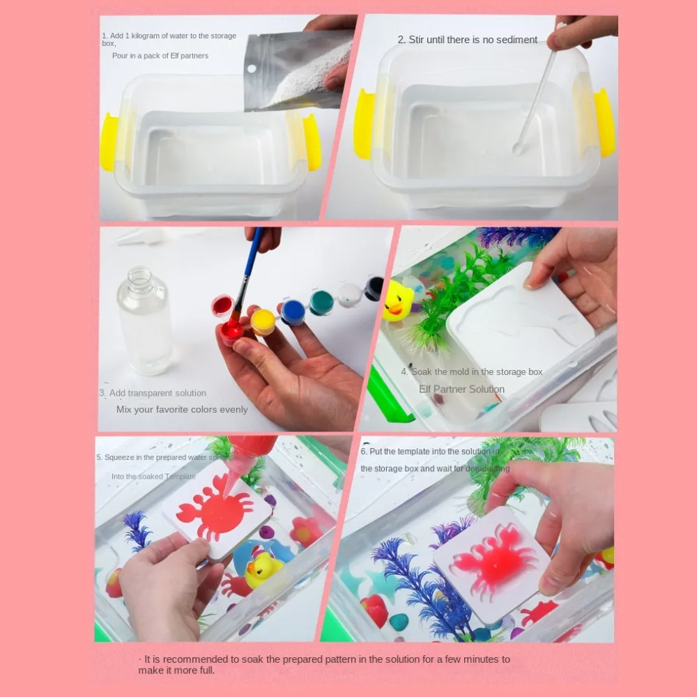DIY Material Set Magic Water Baby Toy Kids Craft Kit Special Pigment Magic Water DIY Set Handmade Toy Colorful
