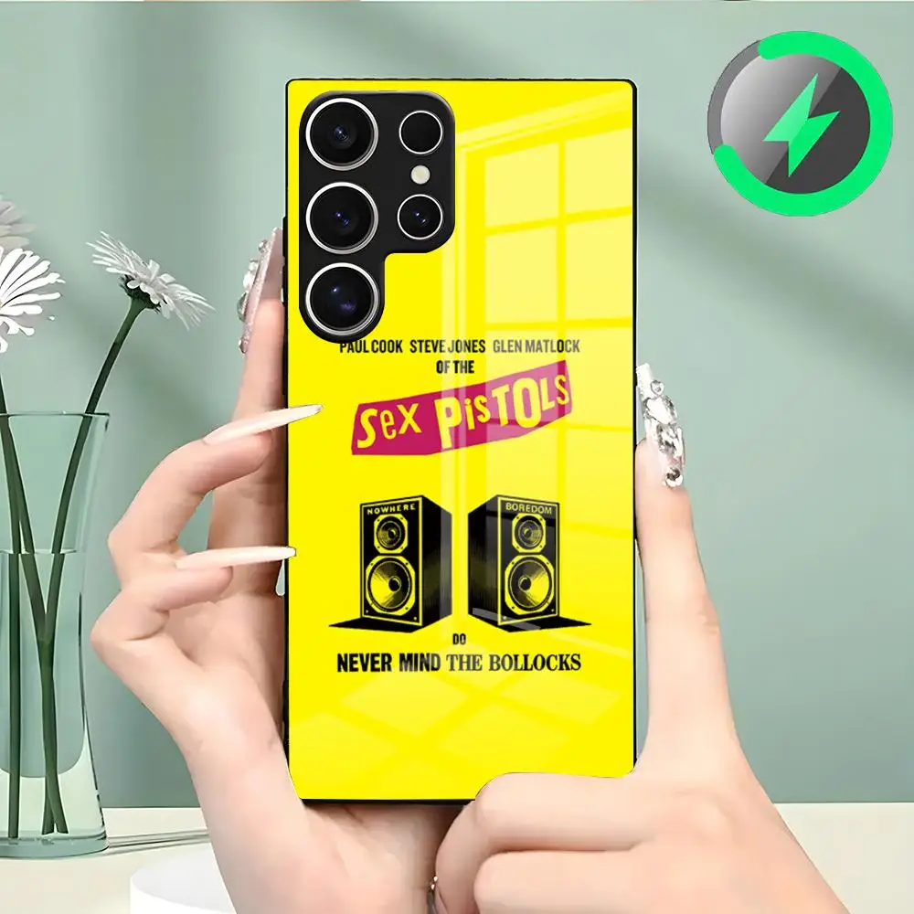 Rock Band S-Sex Pistols Phone Case For Samsung S26 S25 S24 S23 S22 S21 S20 Edge Ultra Plus FE For Magsafe Glass Case