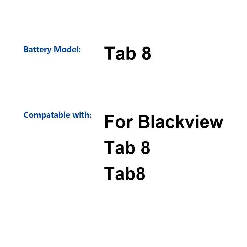 

Аккумулятор для планшета 6580 мАч, безопасный для Blackview Tab 8