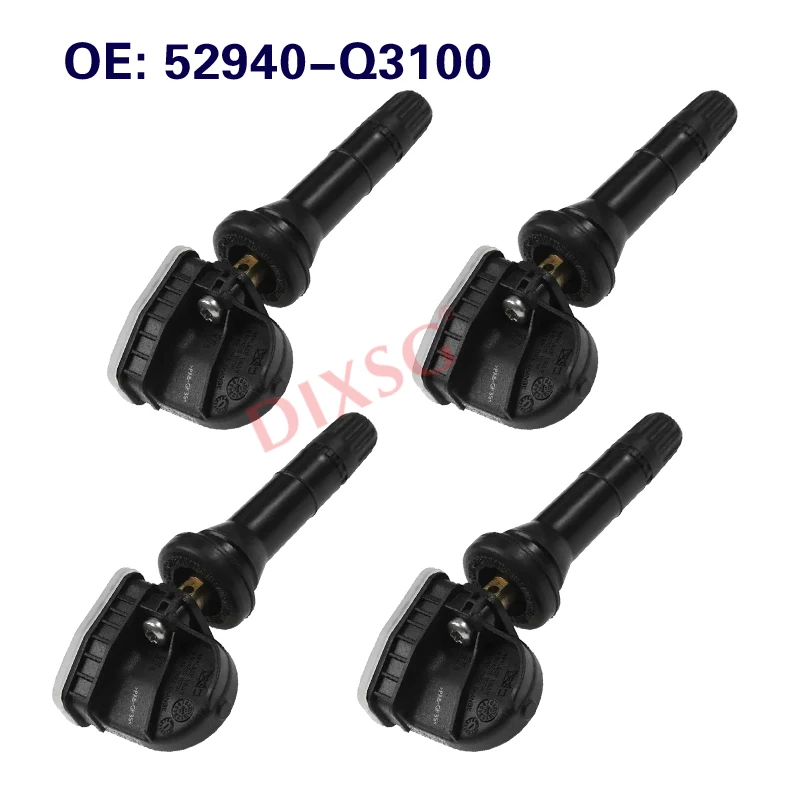 52940Q3100 TPMS Sensoor 52940-Q3100 Sensor de presión de neumáticos para Kia K5 Sportage Hyundai Creta Sonata Staria H100 Tucson 433MHz 4 Uds