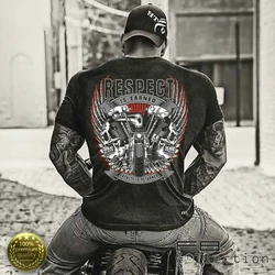 Respect for Bikers Cafe Racer Motorcycle Rider Gift T-Shirt Summer Cotton Short Sleeve O-Neck Men's T Shirt New S-3XL