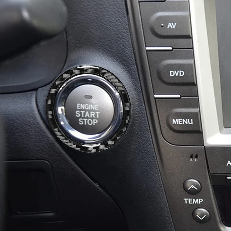 Car Carbon Fiber Engine Start Stop Button Ring Trim Cover For Lexus Is IS250 IS300 IS350C 2006-2012 Accessories