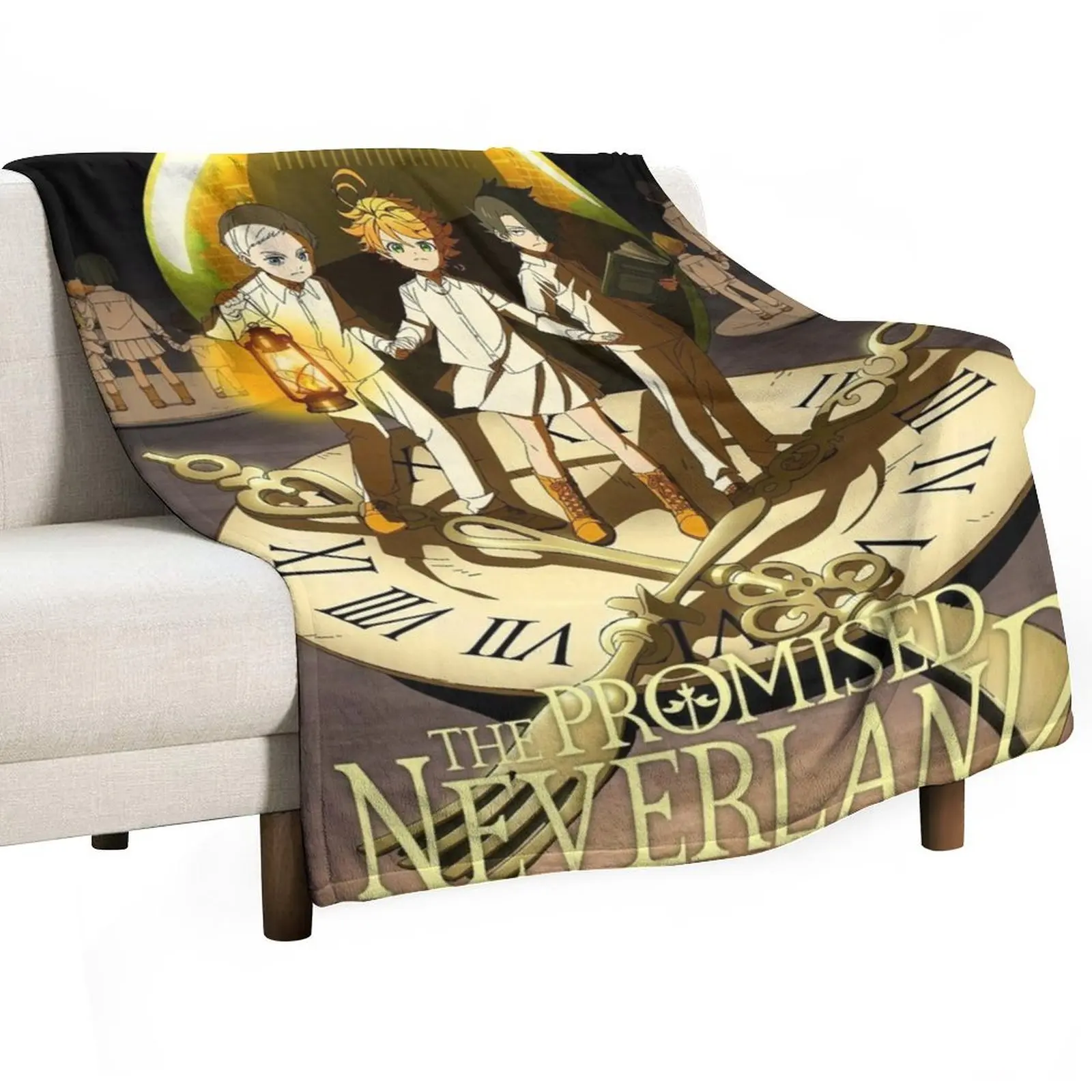 

The Promised Neverland Trio Throw Blanket Single For Sofa Thin Luxury Designer Custom Blankets