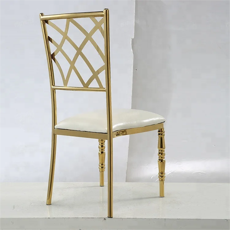 * Wedding Chiavari Chairs Gold Stainless Steel Hotel Hall Banquet Events Wedding Chair