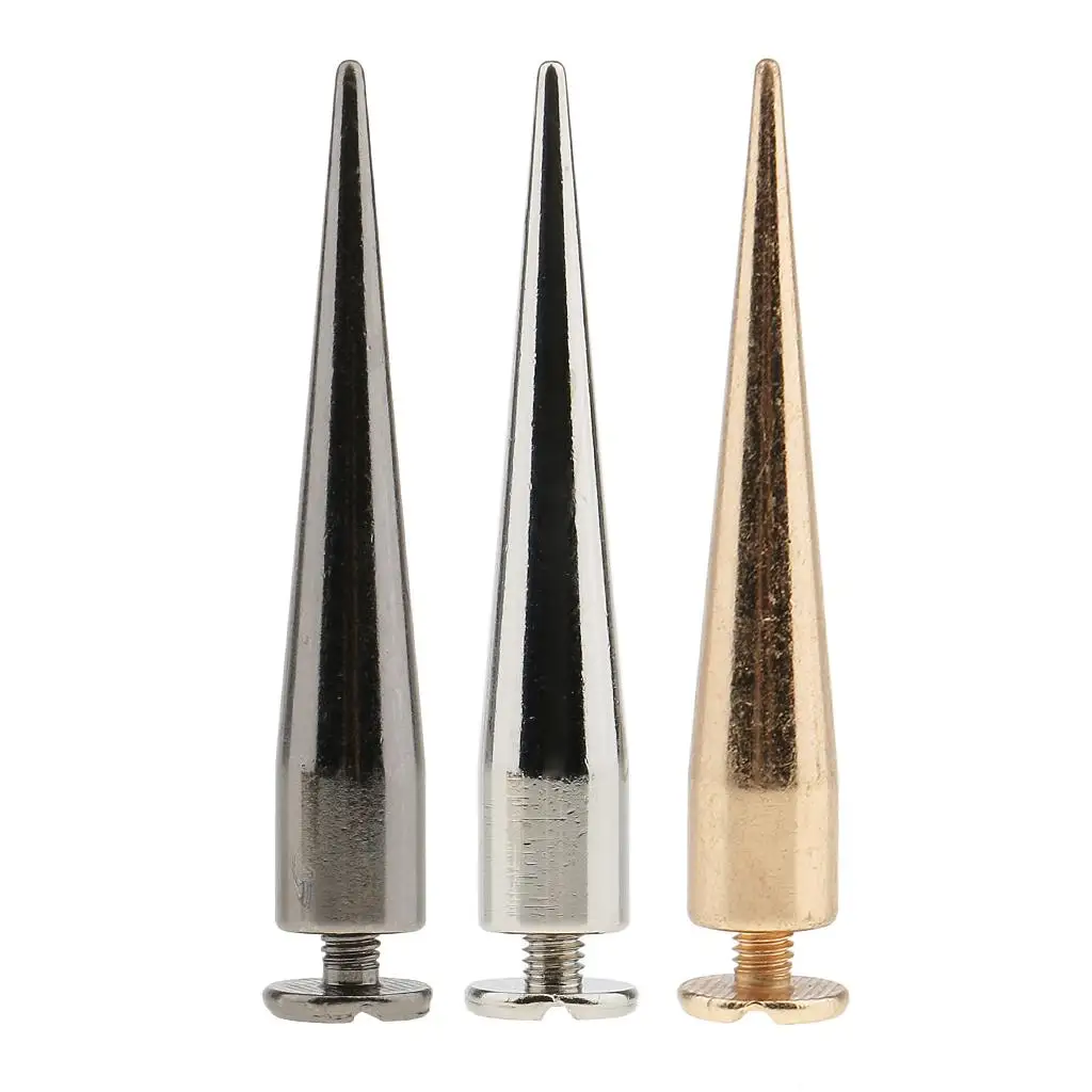 10x40mm Spikes Cone Studs Punk Rock for DIY Leathercraft Accs