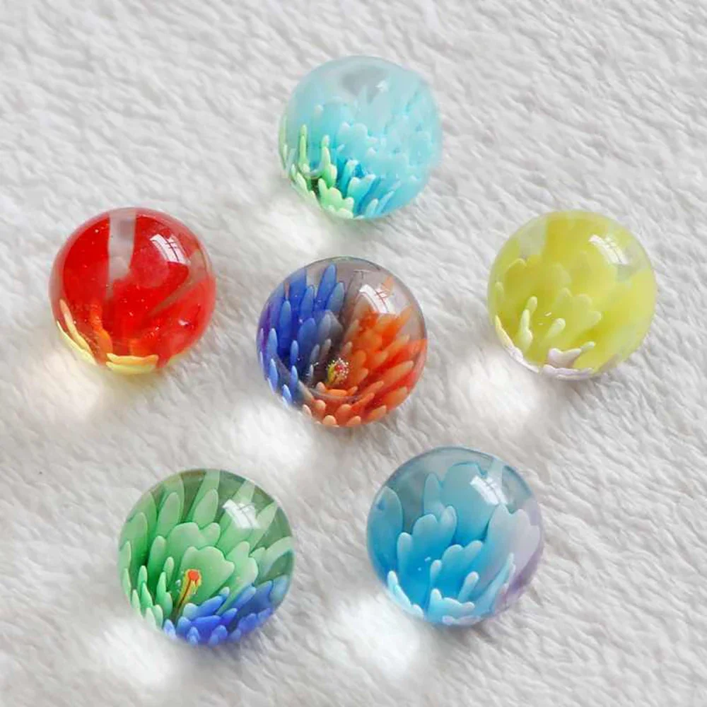 Dia 25mm Dual Color Glass Balls DIY Handicraft Accessories Parent-Child Beads Bouncing Ball Pinball Machine Marbles Pat Toys