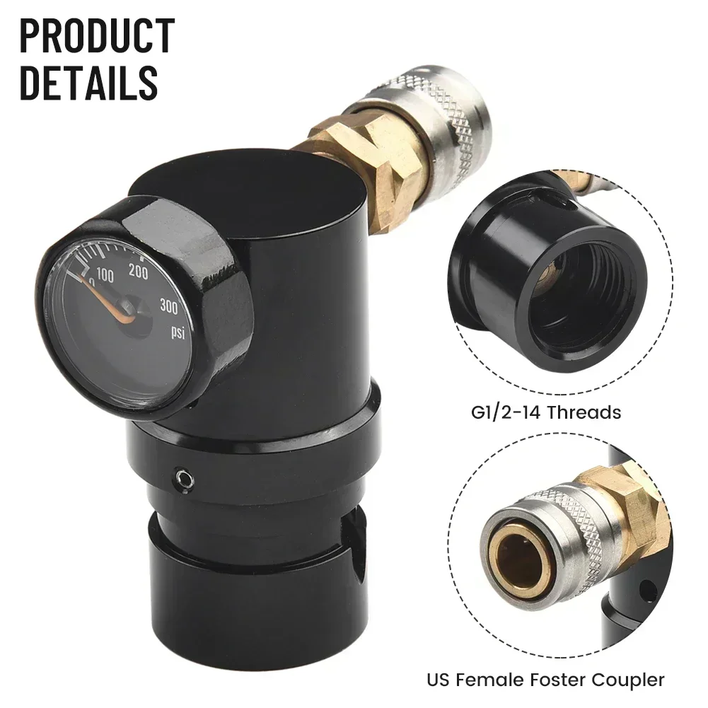 HPA Cro MR GEN2 Regulator With Americans Foster Coupler  Remote Hose- Output 20psi To 200psi High Pressure