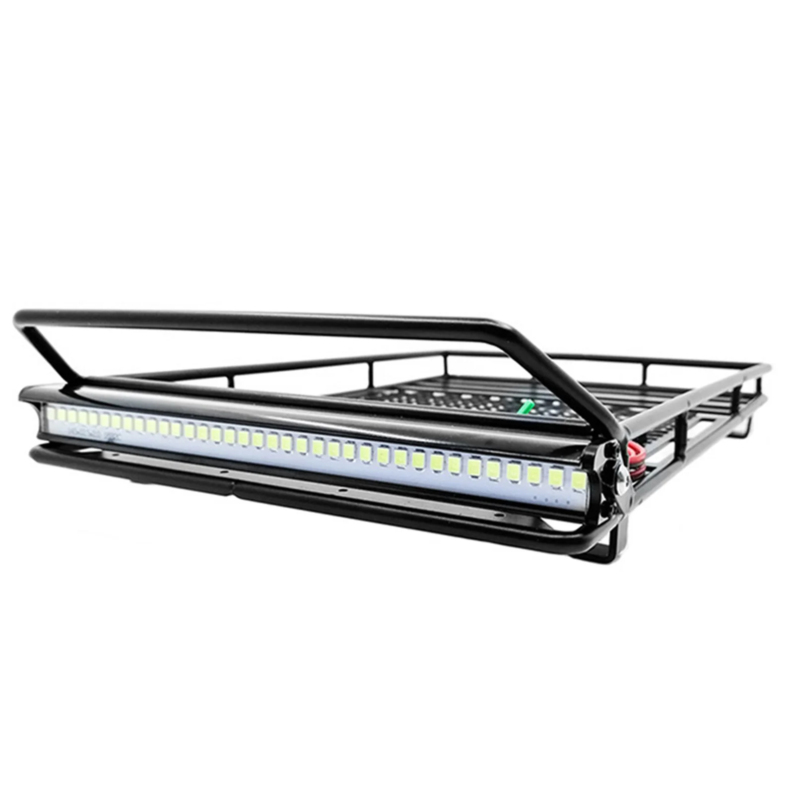 Simulación Rc Crawler 1:10 portaequipajes de coche soporte de equipaje de Metal negro soporte de almacenamiento ligero duradero para carga de techo de coche