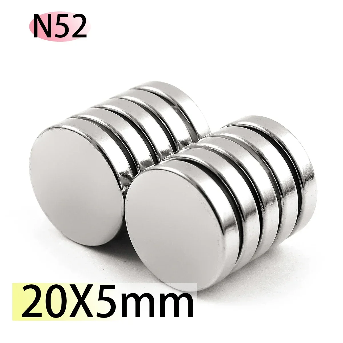 N52 20x5 standard size  bar Strong Disc Neodymium Booster Magnets power  Generator wind power Customised Electric Motor Engine