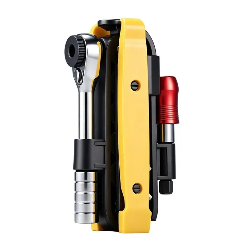 Multifunctional Repair Tool Set-Portable Motorcycle Bicycle Ratchet Wrench Kit For Bikes