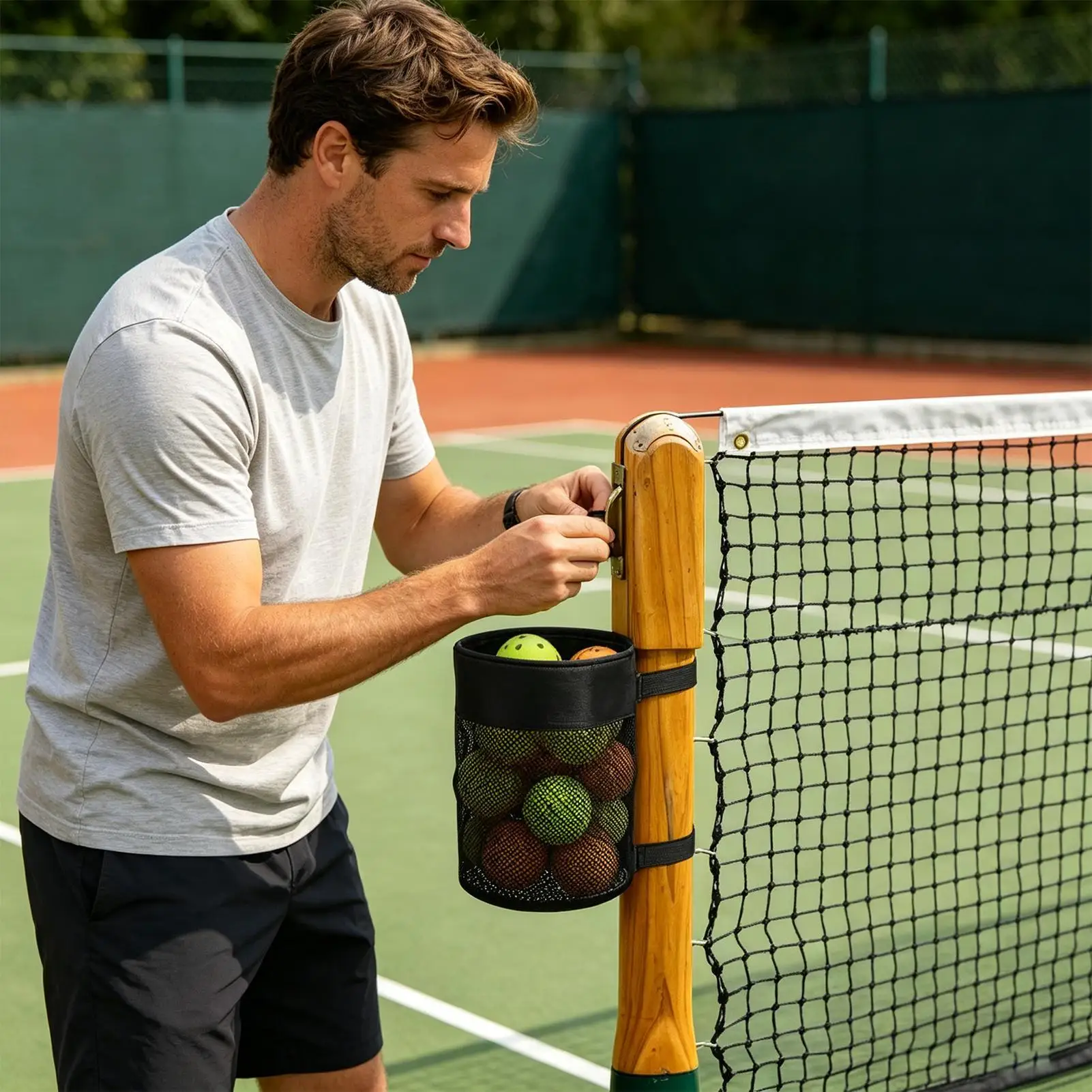 

Сумка-органайзер для пиклбола большой вместимости, сумка для хранения мячей для мужчин, женщин, мальчиков, девочек, подростков, спортсменов