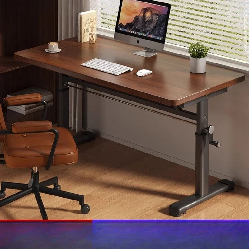 Household computer desk, primary and secondary school student bedroom study table, small apartment with adjustable height