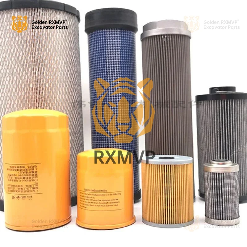 For Liugong CLG lg908d engine oil diesel grid air filter, hydraulic inlet and return oil pilot filter, excavator accessories