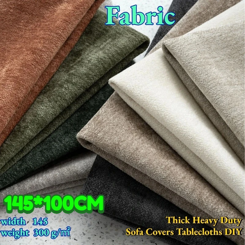 

Fabric Solid Thick Heavy Duty Upholstery Material Sofa Covers Tablecloths DIY Versatile Living Room Decor Durable Washable