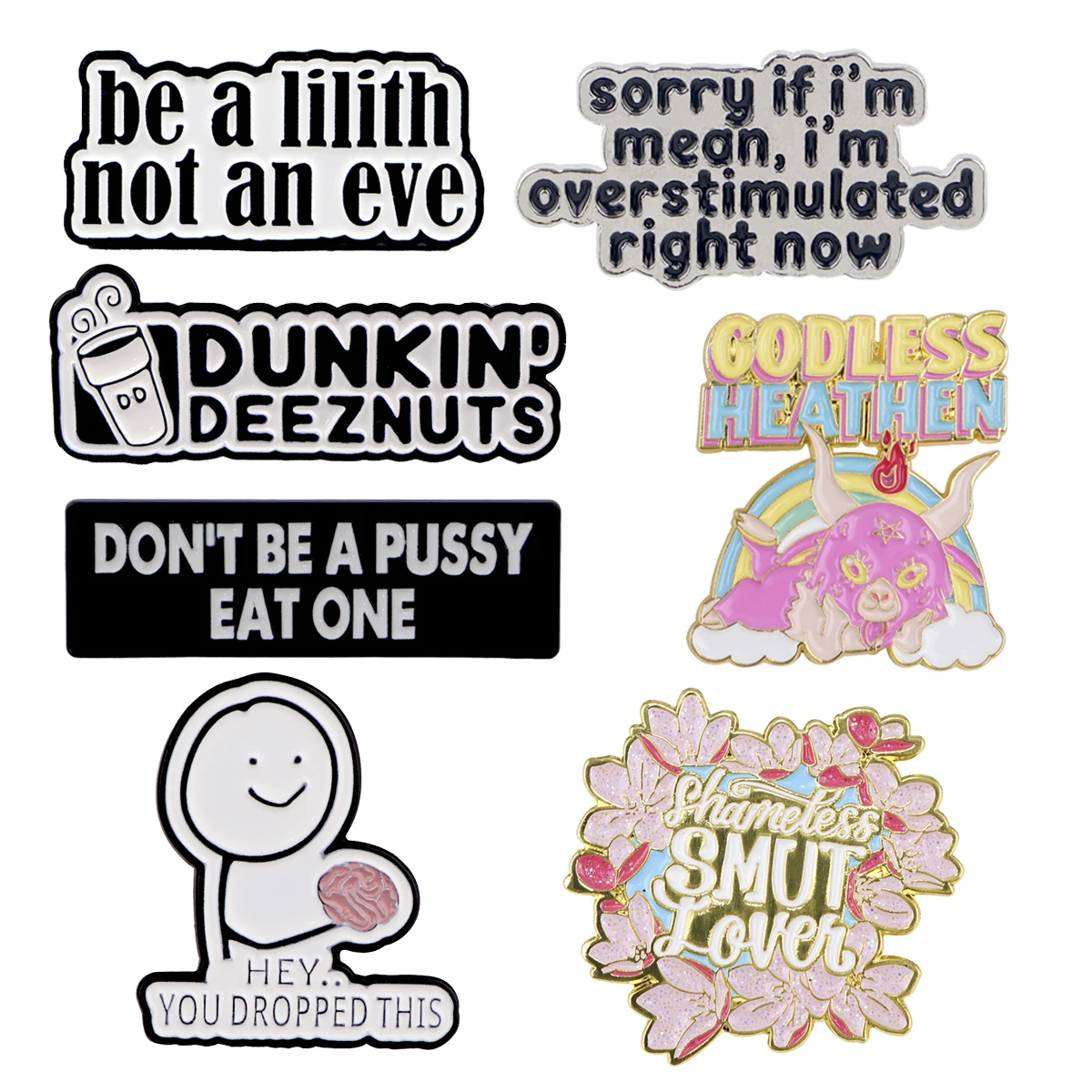 Motivations satz Emaille Pin Cartoon Broschen für Frauen Anstecknadeln Abzeichen auf Rucksack Kostüm Accessoires Modeschmuck Geschenke