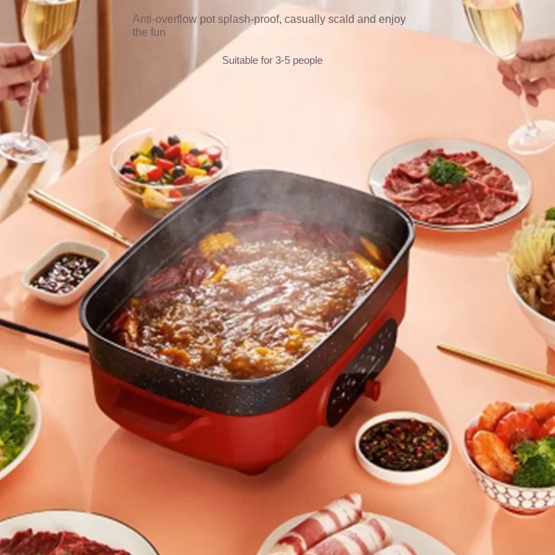 Electric Hot Pot Household Multi-Functional Barbecue Integrated Pot Cooking Electric Hot Pot Special