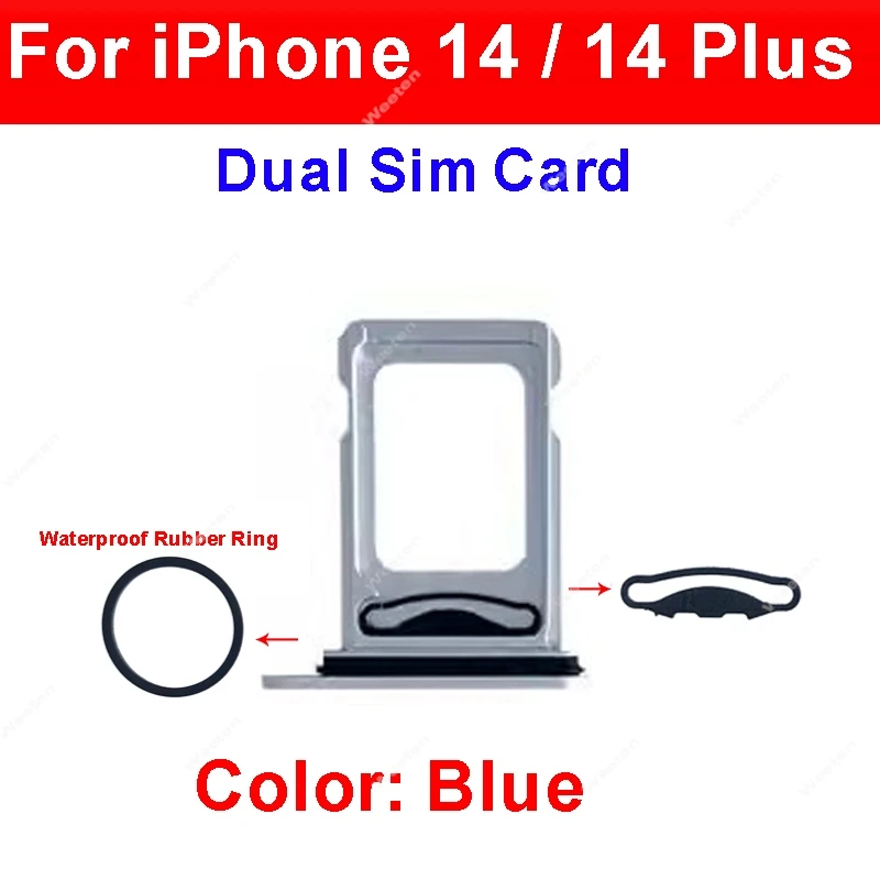 For iPhone 14 Plus 14 SIM Card Tray Slot Adapter Reader Card Holder Accessory Parts Repair Replacement Parts