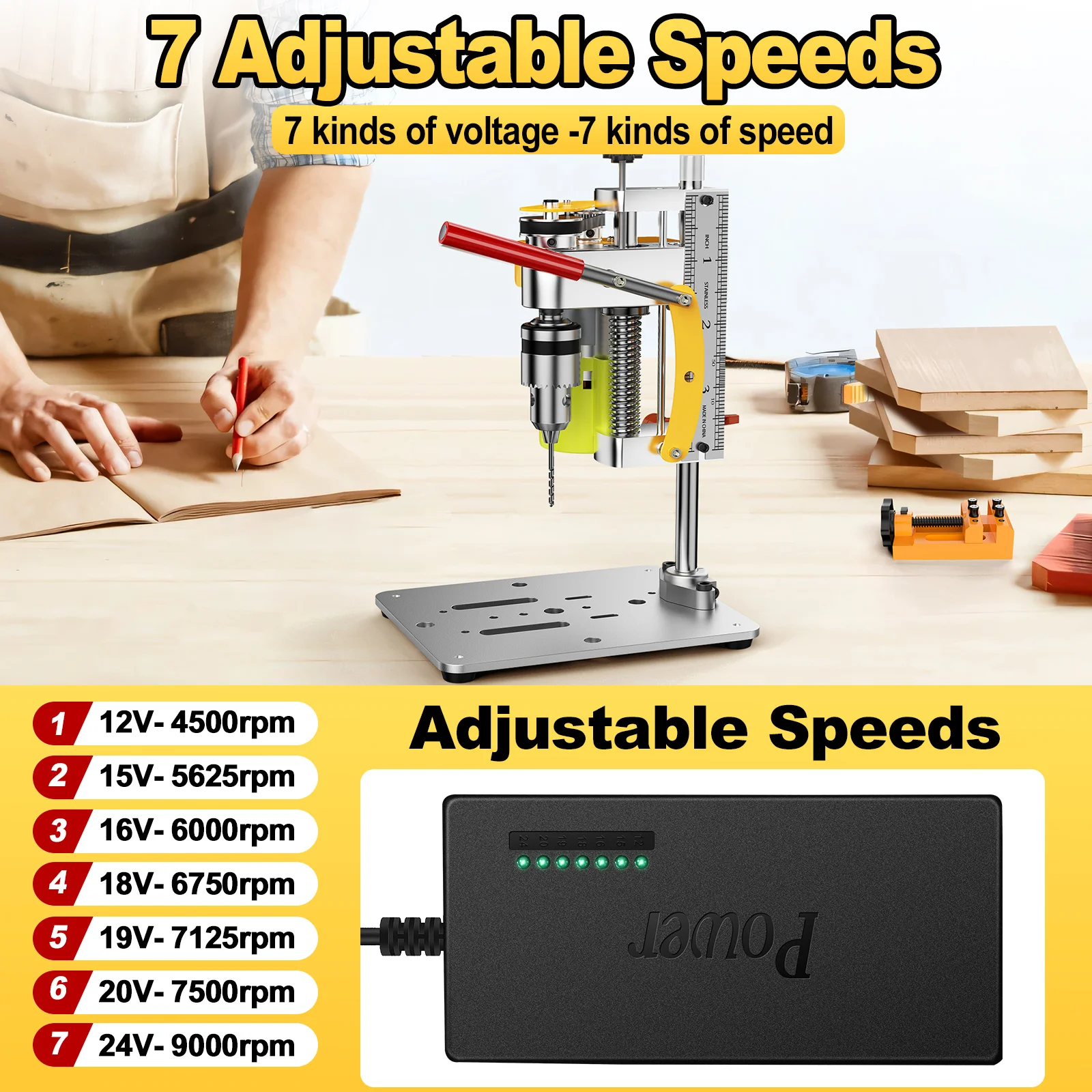 Mini Bohrmaschine Präzision Tisch Bohrmaschine Tisch Bohrmaschine B10 Spannfutter Metall Holz Jade DIY Handwerk Werkzeug