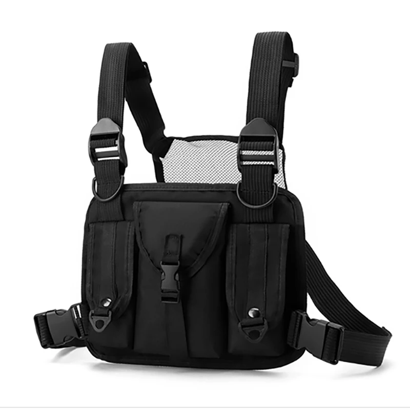 2024 New Punk Chest Rig Bag Unisex Hip-Hop Vest Pocket Functionality Tactical Chest Bags Outdoors Men Vest Fanny pack