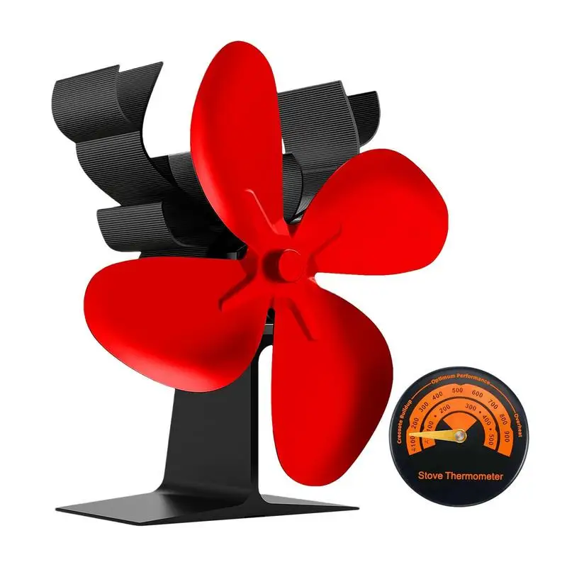 

Heat Powered Stove Fan Fireplace Fans For Wood Burning Fireplace Thermoelectric Thermal Fan Quiet Non Electric Magnetic