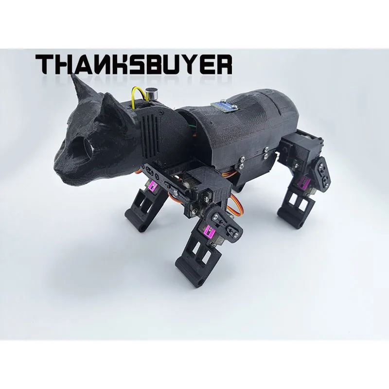 Unassembled Normal Version 12DOF Quadruped Bionic Robot Cat WiFi/Bluetooth Control Programmable Robot