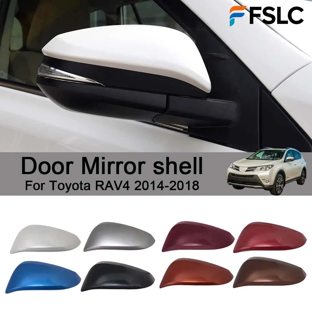 سيارة الديكور مرآة الباب قذيفة لتويوتا RAV4 2014-2018 سيارة الرؤية الخلفية اكسسوارات السيارات التصميم ترقية تعديل سيارة