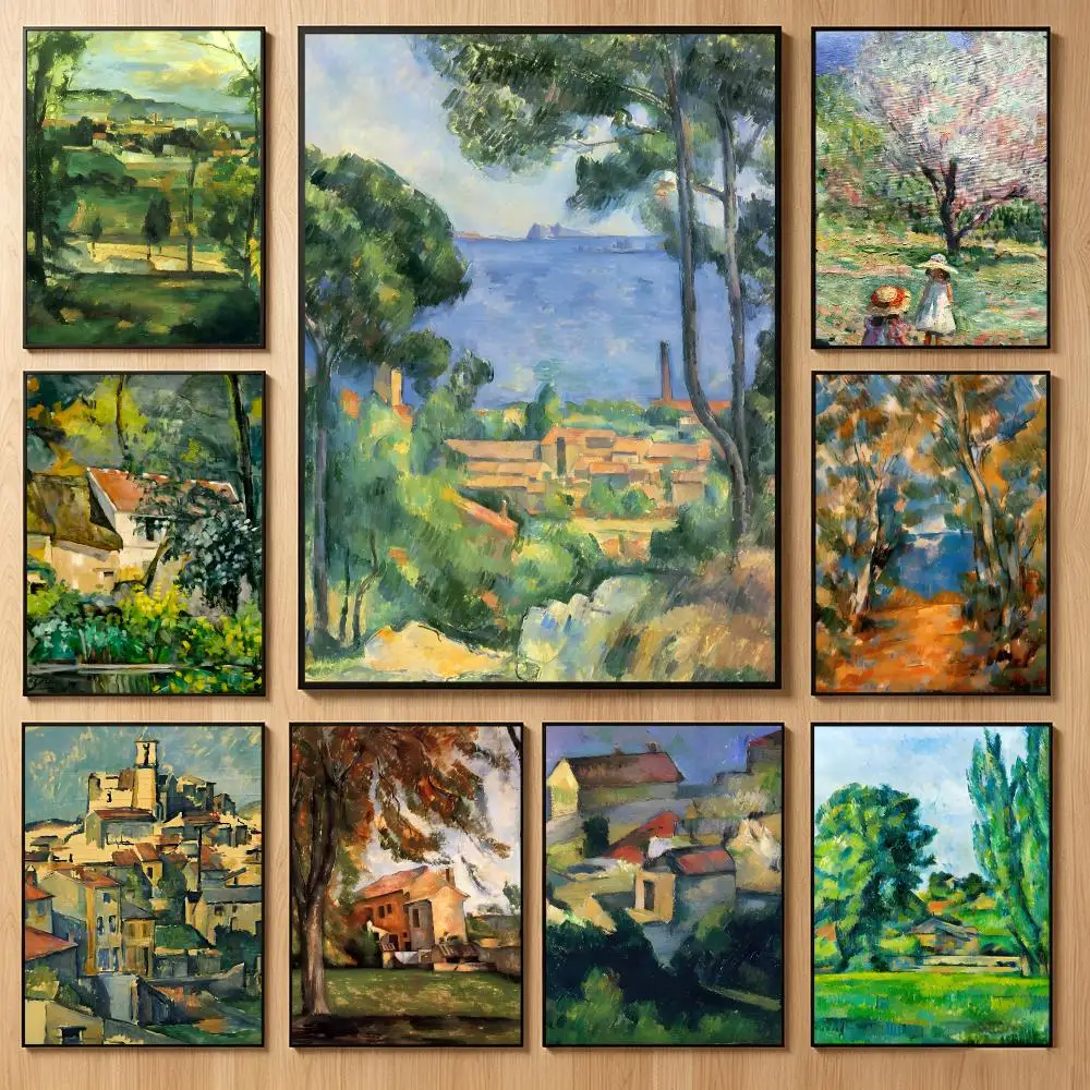Subtle Painter P-Paul Cezanne Poster Classic Self-Adhesive PP Wall Sticker for Living Room Bar Decor Gift