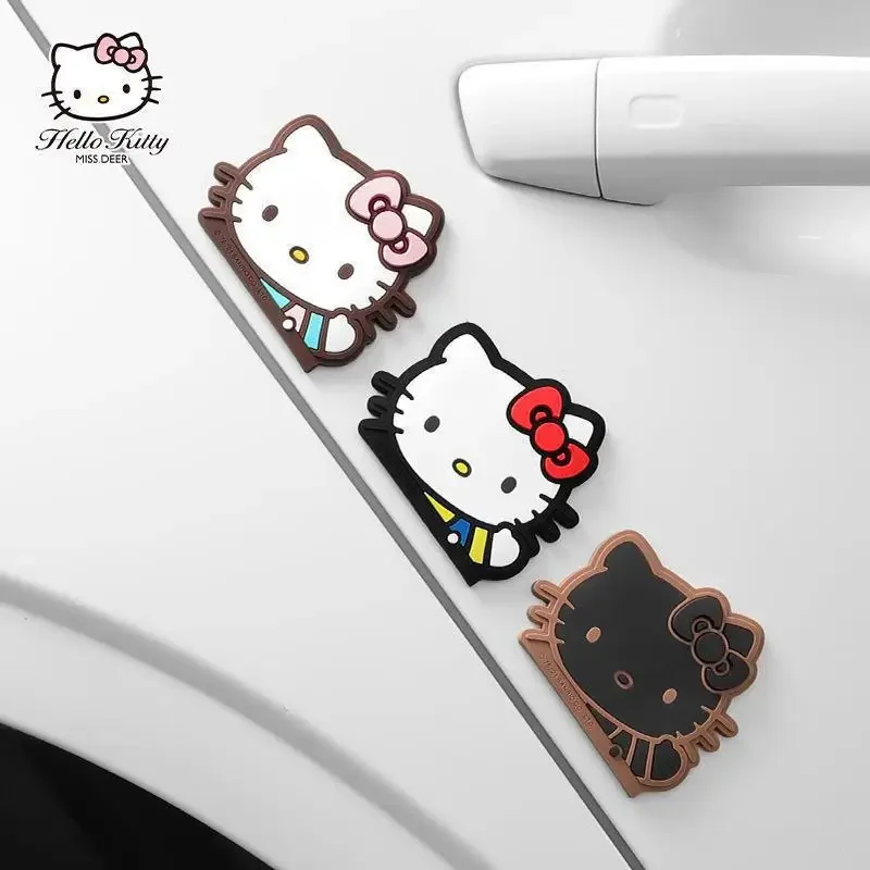 

Kawaii Genuine Sanrio Car Door Anti-Collision Strip Hello Kitty Cartoon Car Silicone Decoration Car Accessories Cute Anime Gift