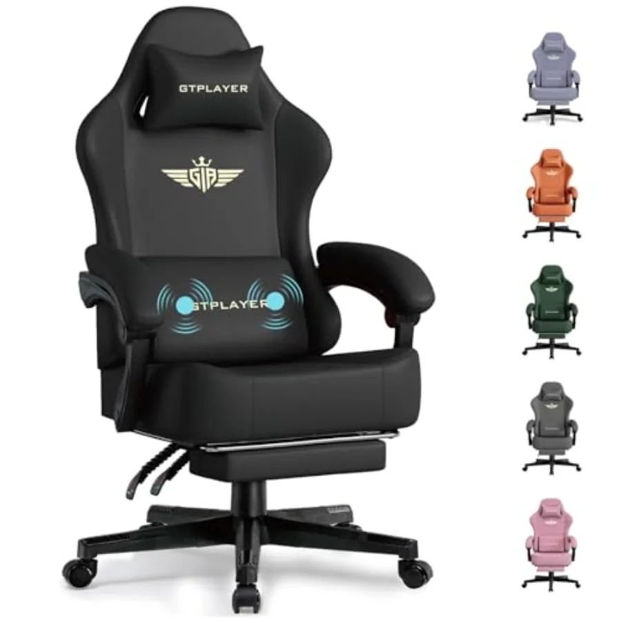 Gaming Chair With Pocket Spring Cushion Big And Tall Gamings Chairs 350LBS High…