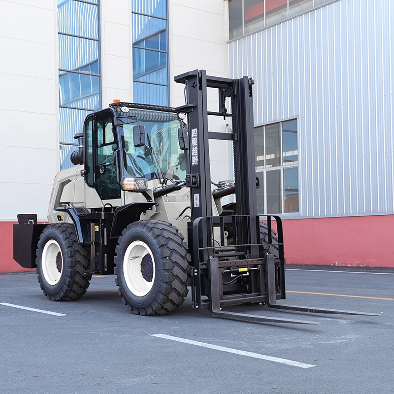 4WD 2025 New 5-ton Rear Steering Diesel Multi-functional Carrier Stacker High Loading And Unloading Off-road Forklift