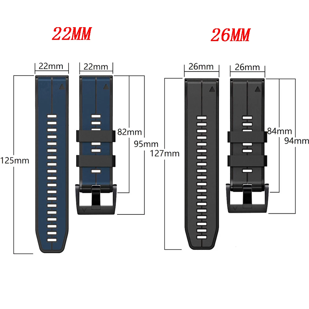 22 26mm Silicone Watchband Strap for Garmin Instinct 2X/Fenix 7 7X 6 6X Pro 5 5X Plus Epix WristStrap Replaceable Bracelet