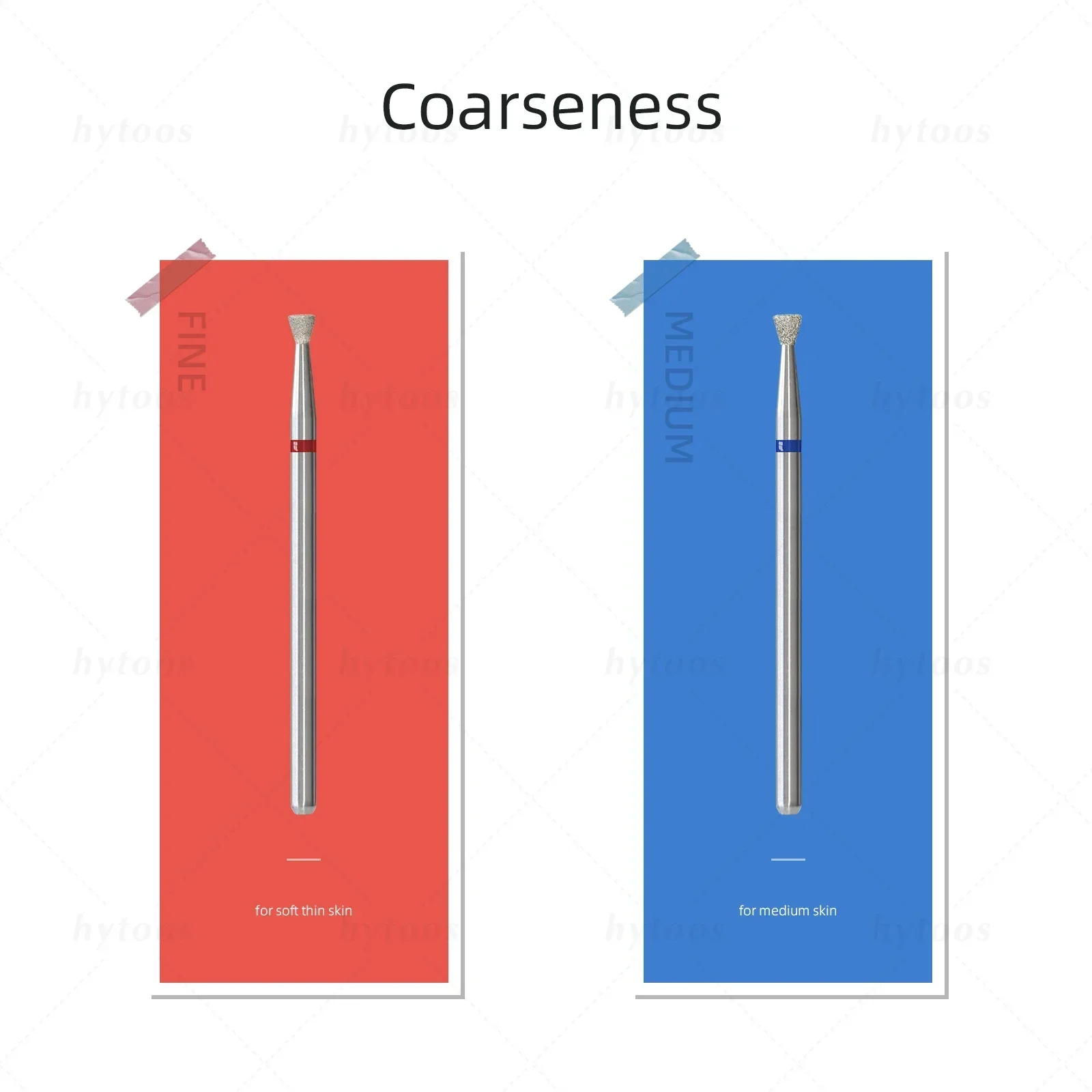 HYTOOS 3mm Invert Cone Diamond Nail Bit Cuticle Cleaner Under Nail Dead Skin Remover Safety Professional Manicure