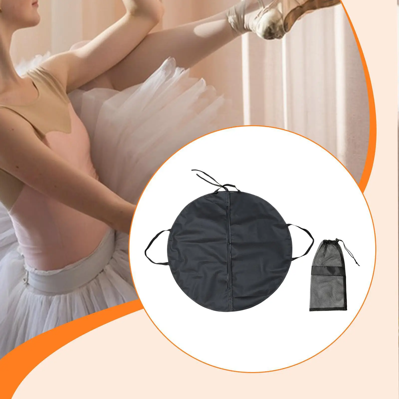 

Ballet Tutu Garment Bag Nonwoven Shoulder Carrying Dress Storage Tote for Dance Classes Performance
