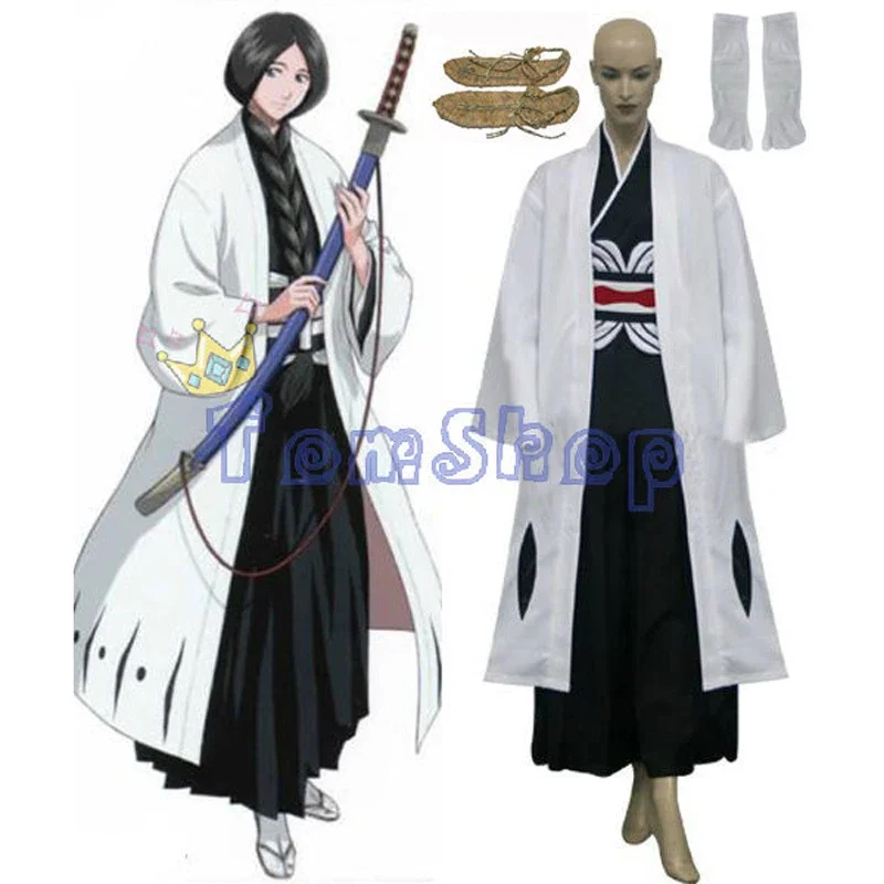 

Anime Bleach 4th Division Captain Unohana Retsu Cosplay Kimono Uniform Suit Full Set Women Girls Costumes w/ Sandals Custom-made