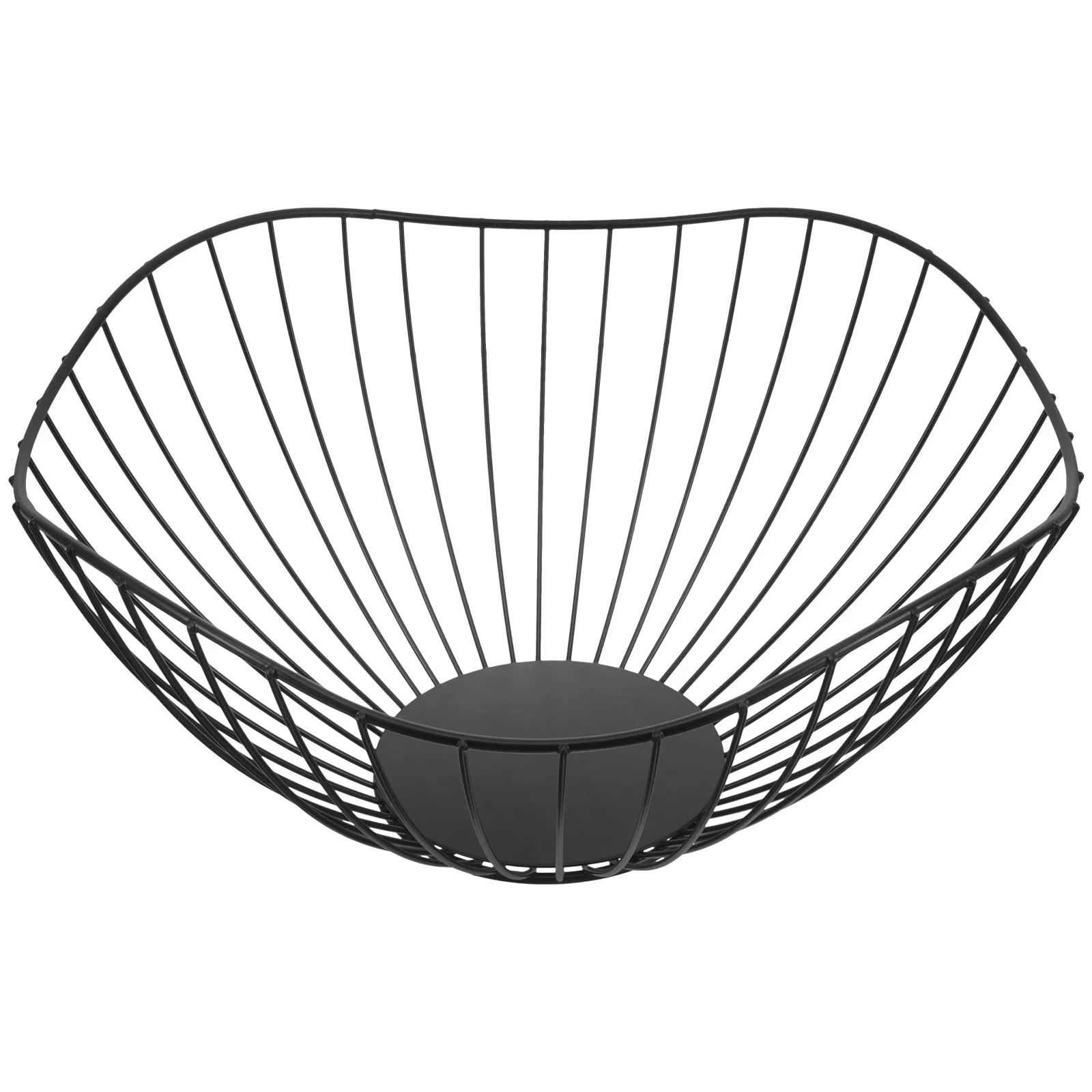 Metal Wire Fruit Basket Hollow Out Fruit Bowl Black Kitchen Counter Storage Basket Decorative Table Use Wire Baskets Decorative