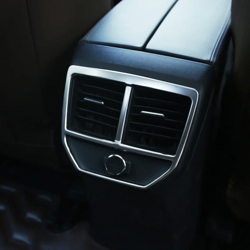 Car Interior Armrest Rear Air Conditioning Outlet Frame Decoration Cover Trim For Peugeot 3008 GT 2016 2017 4008 5008