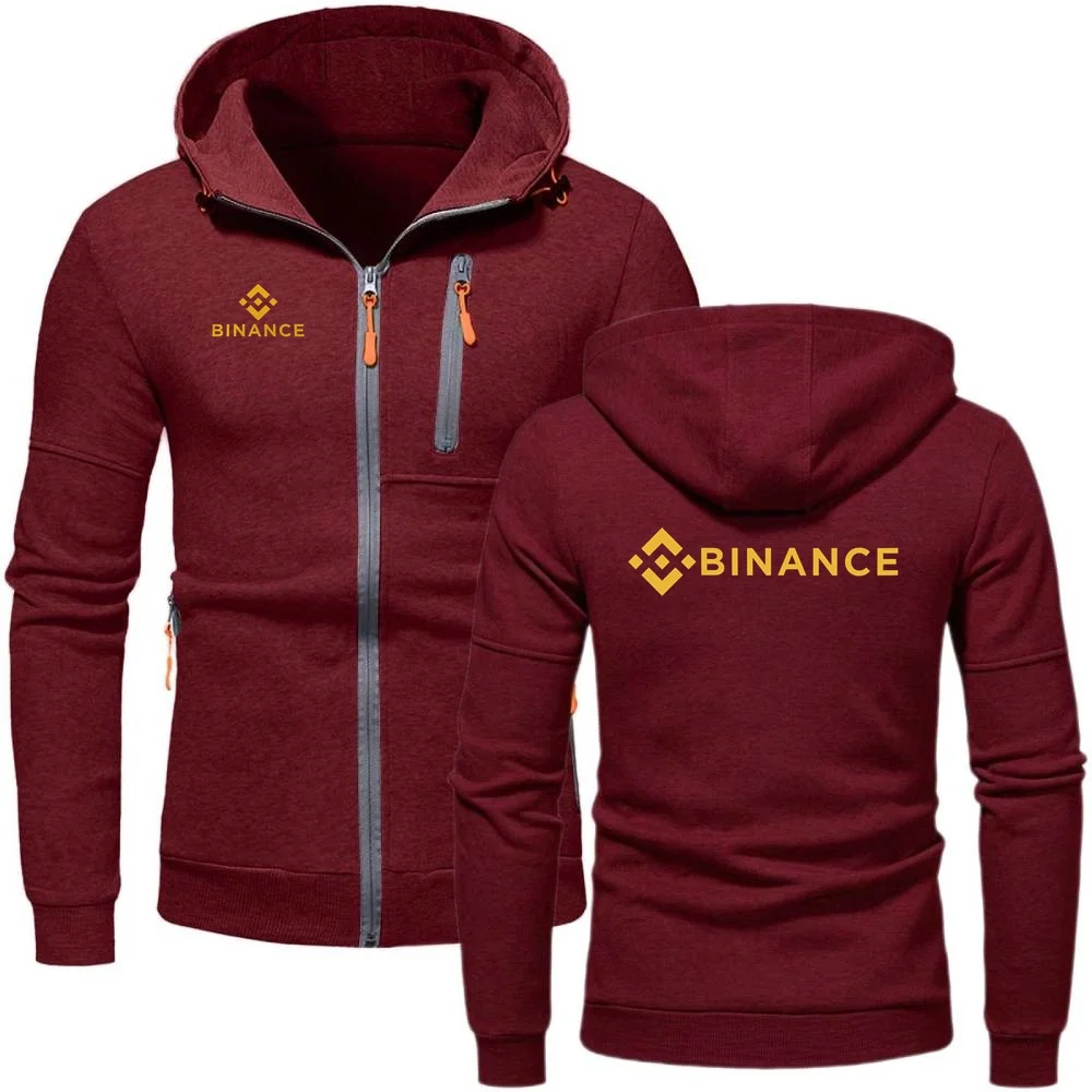 Sudaderas con capucha de Binance Crypto, tops deportivos informales para uso diario, ropa de oficina moderna para hombres y mujeres, sudaderas de alta calidad, abrigos cálidos con cremallera y forro polar.
