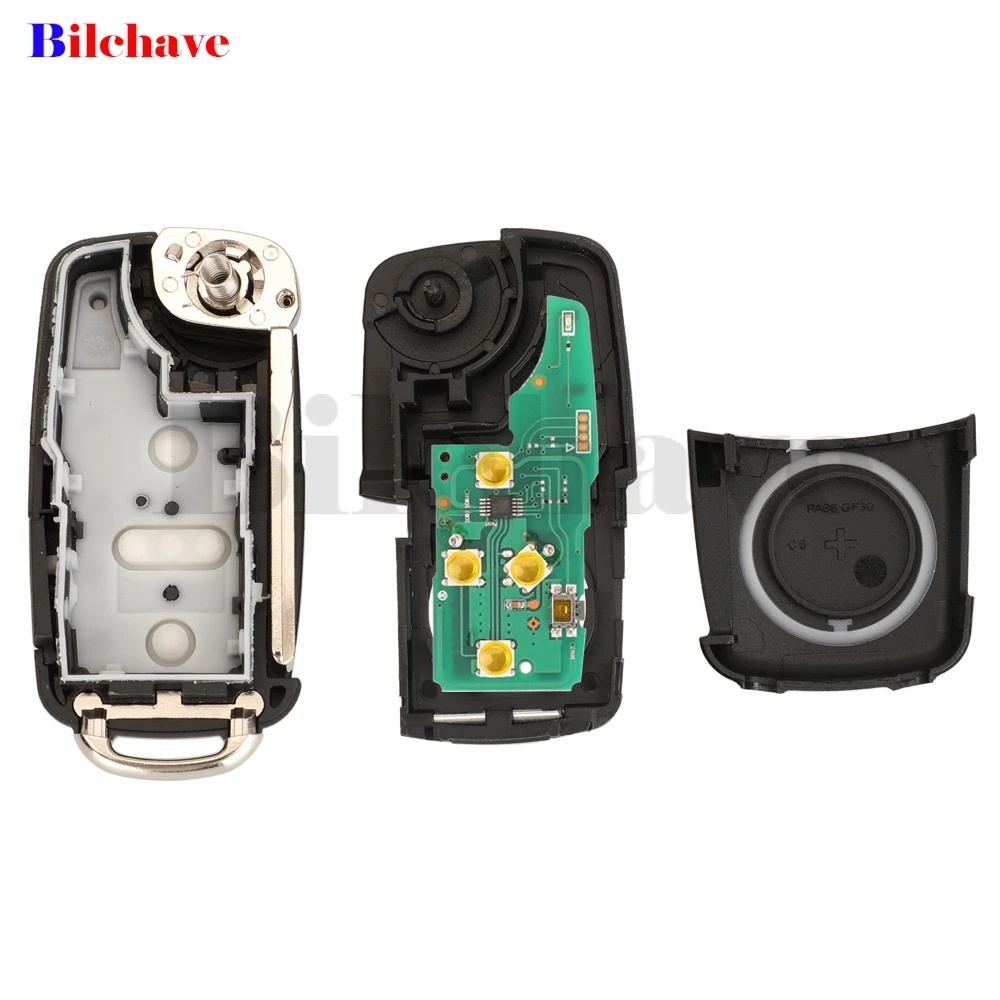 

jingyuqin MQB48 Chip 433MHz 7E0837202BK / 202K For Volkswagen VW Sharan Multivan Caravelle Transporter Caddy Remote Car Key Fob