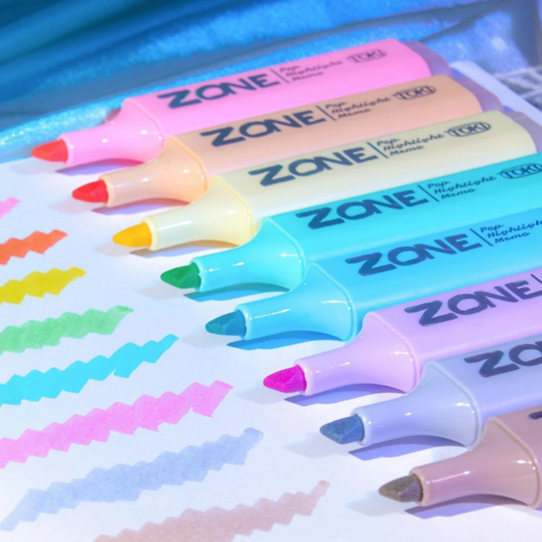 4/6/8 Macaron Colors Highlighter Set Soft Oblique Tip Quick Dry Mild Neon Markers Note Taking Journaling School Office Supplies