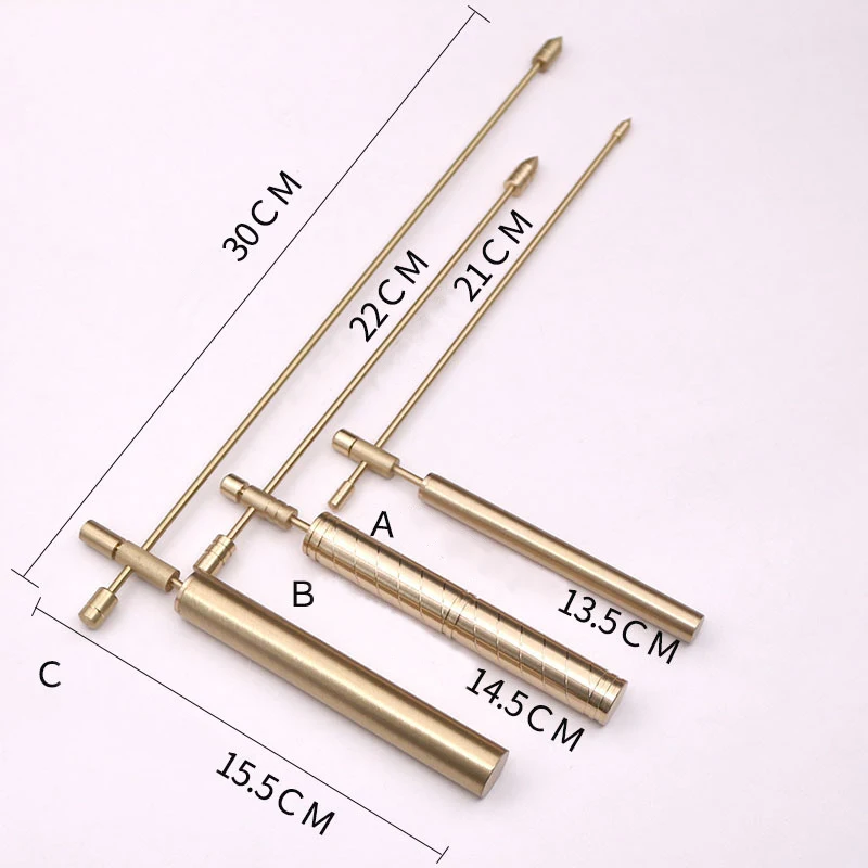1 szt. Miedziane pręty różdżkowe narzędzie do wróżbiarstwa duchowego narzędzia do przeszukiwania pręta sondy pulsometr wody pola magnetycznego