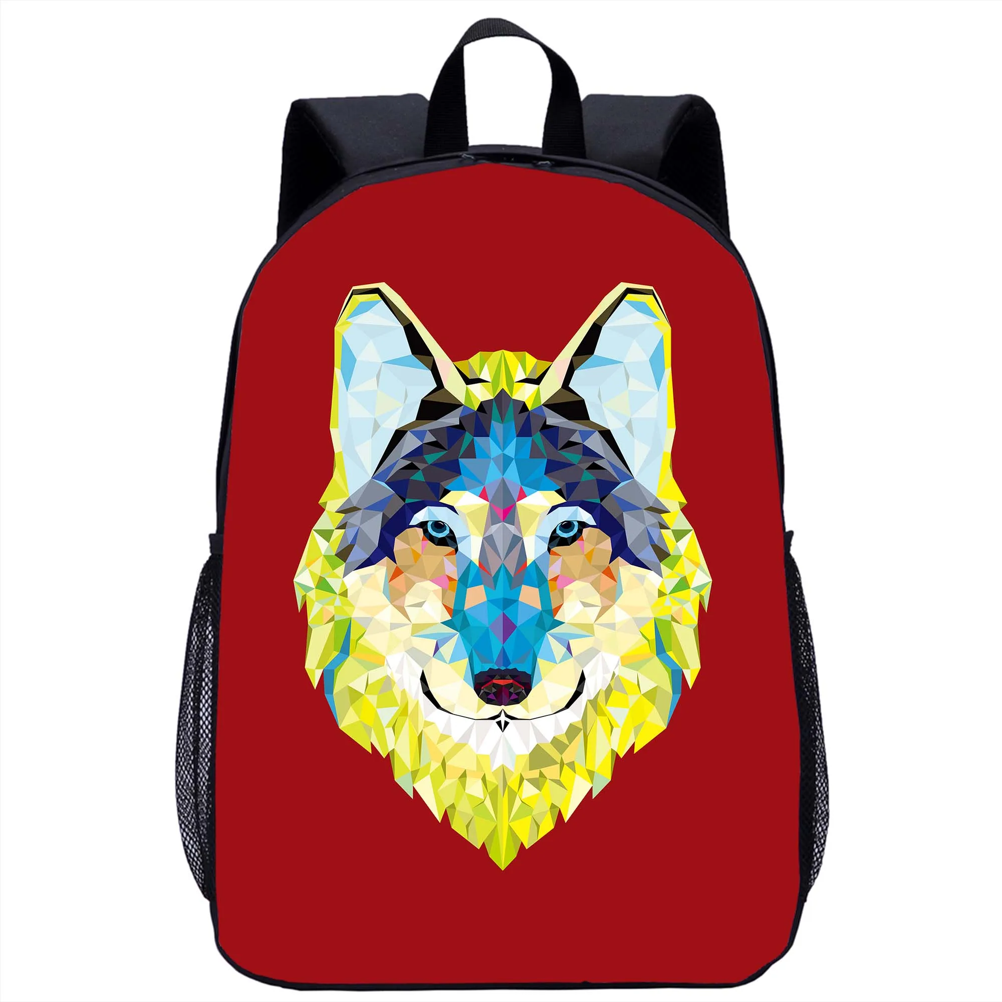 Animal Wolf Backpack Girls Boys School Backpack Cool Cartoon Print Teenager Travel Laptop Bag 16 Inch School Bag Large Capacity