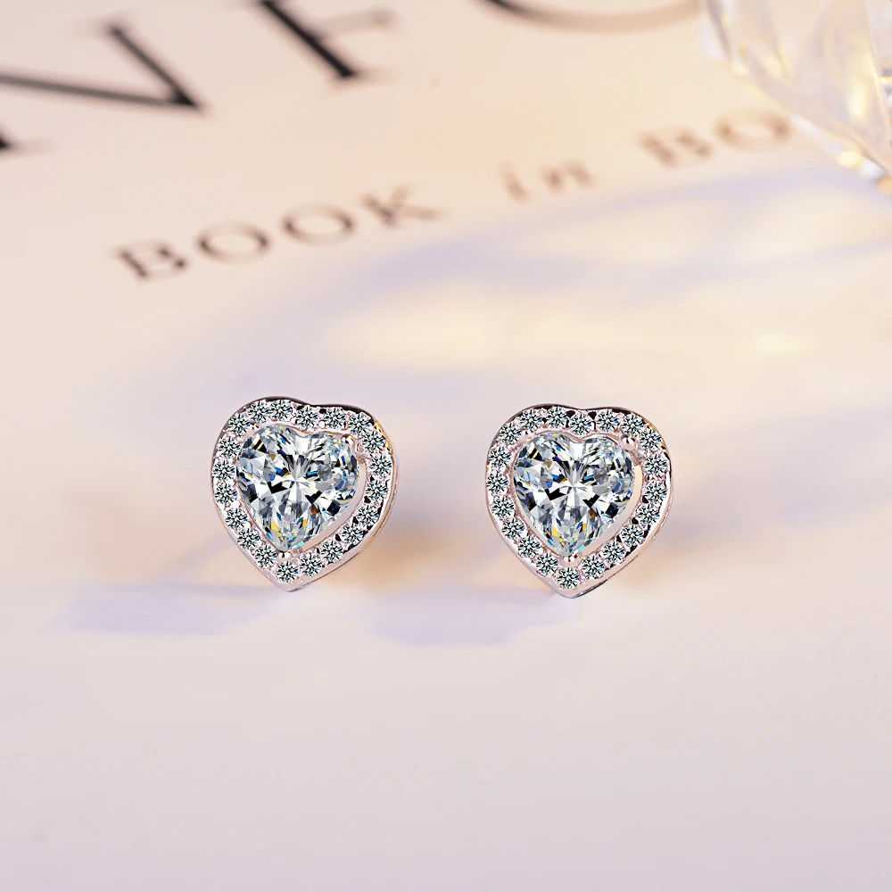 D VVS1 Pass Diamond Tester Pen Moissanite Stud Earrings For Women 100% Real 925 Sterling Silver 2 GRA Certificates Moissanita