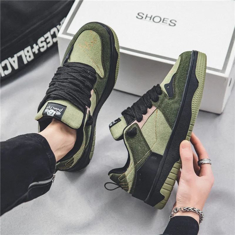 Canvas Shoes Men Skateboarding Shoes Flat Platform Breathable Vulcanized Shoe Men Casual Walking Footwear Zapato De Hombre