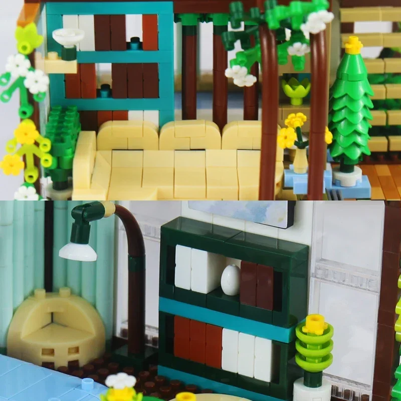 1340 Pezzi Micro Building Blocks Libro Silenzioso Padiglione Appartamenti Camera da Letto Assemblaggio Architettura Mattoni Giocattoli per Ragazza Regali per Bambini