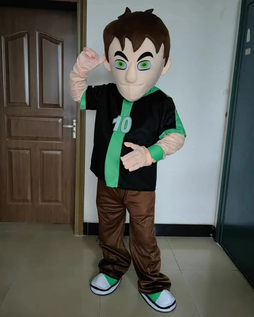 

New Boy Mascot Costume Football Boy Dress Cosplay Halloween Full Body Suit Commercial Activity Holiday Party Wearable Props Adul