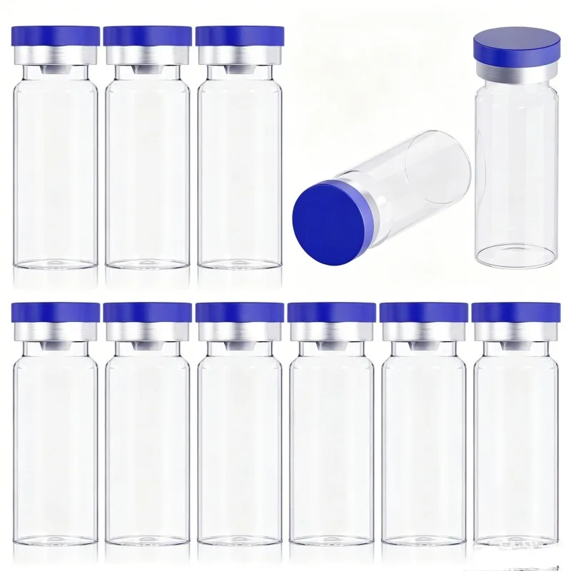 20/50/100Pcs Mini Glass with Caps Portable 3Ml Sample Vials for Liquid Medicine Oil Perfume Toner Powder Lab Use