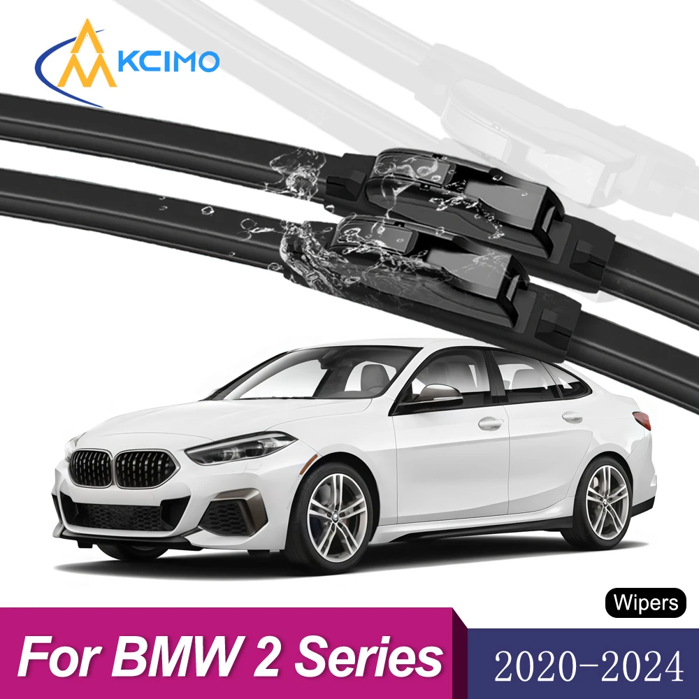

Direct Fit Front Wiper Blade Set For BMW 2 Series Gran Coupé F44 2020-2024 Quiet Beam Blades Easy Clip 2PCS Windshield Wipers