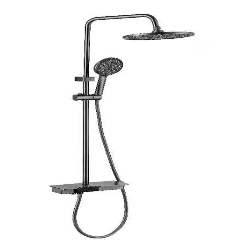 

Household stainless steel bath artifact, white three-function shower set, nozzle with lift