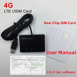 OYEITIMES-lector de tarjetas LTE WCDMA ICCID SIM USIM 4G, programador de escritura con 5 piezas de tarjeta Programable en blanco + herramientas de personalización SIM