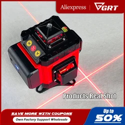 Laser Level 16/12/8 Line Self Leveling 360 Horizontal and Vertical Cross Red Laser Beam Measuring Tool Лазерный уровень